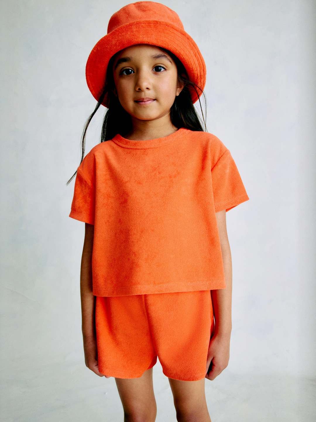 H&M Girls 2-Piece Terry Top & Shorts Set