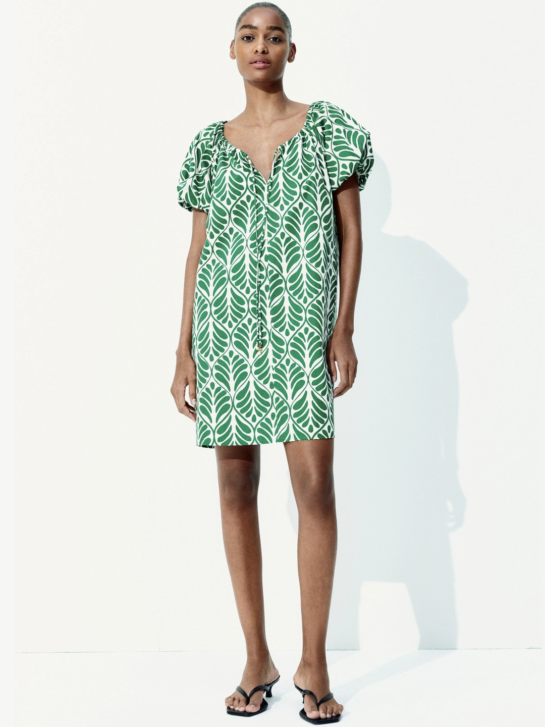 H&M Drawstring-Neck Dress