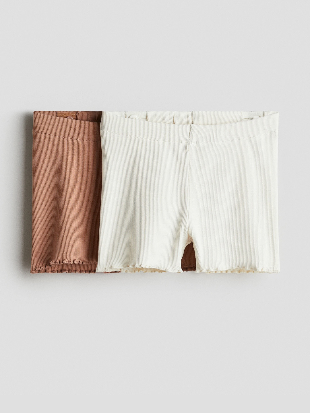 H&M 2-Pack Ribbed Cotton Cycling Shorts