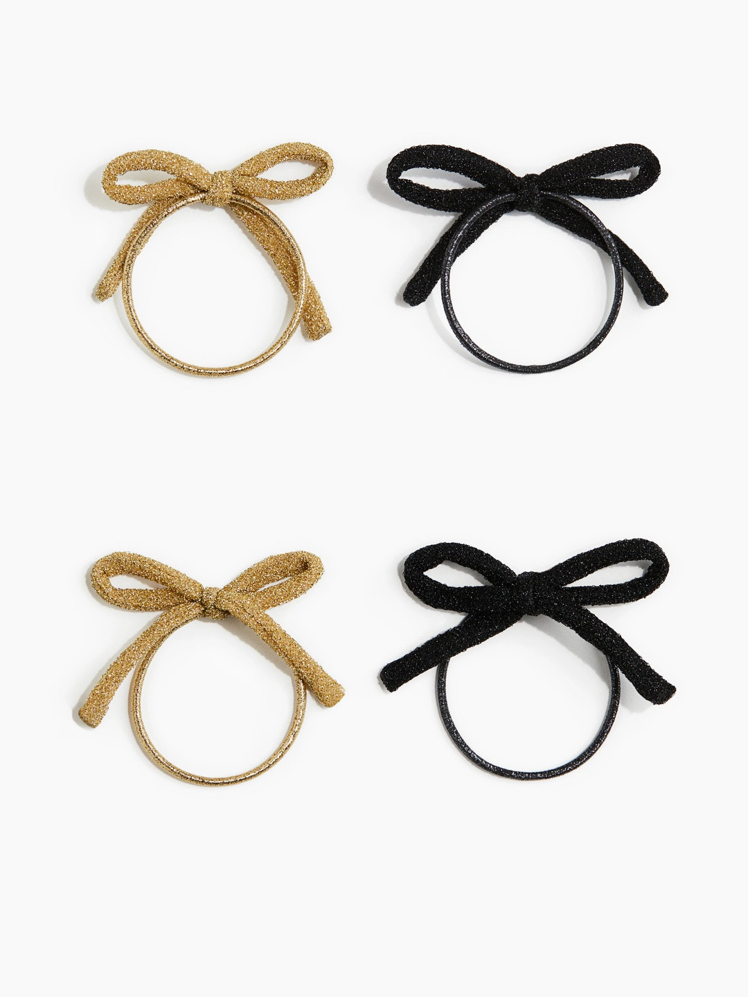 H&M 4-Pack Bow-Detail Hair Elastics