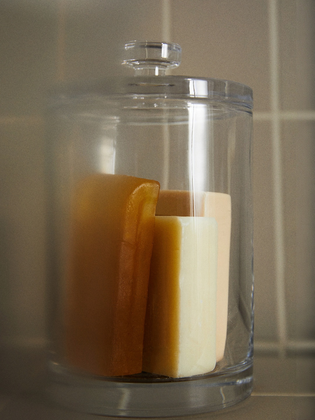 H&M Transparent Glass Clip-On Jar