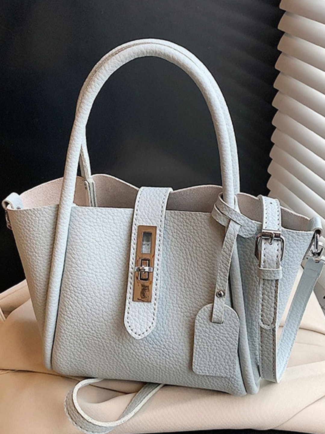 CORSICA Grey PU Party Handheld Bag