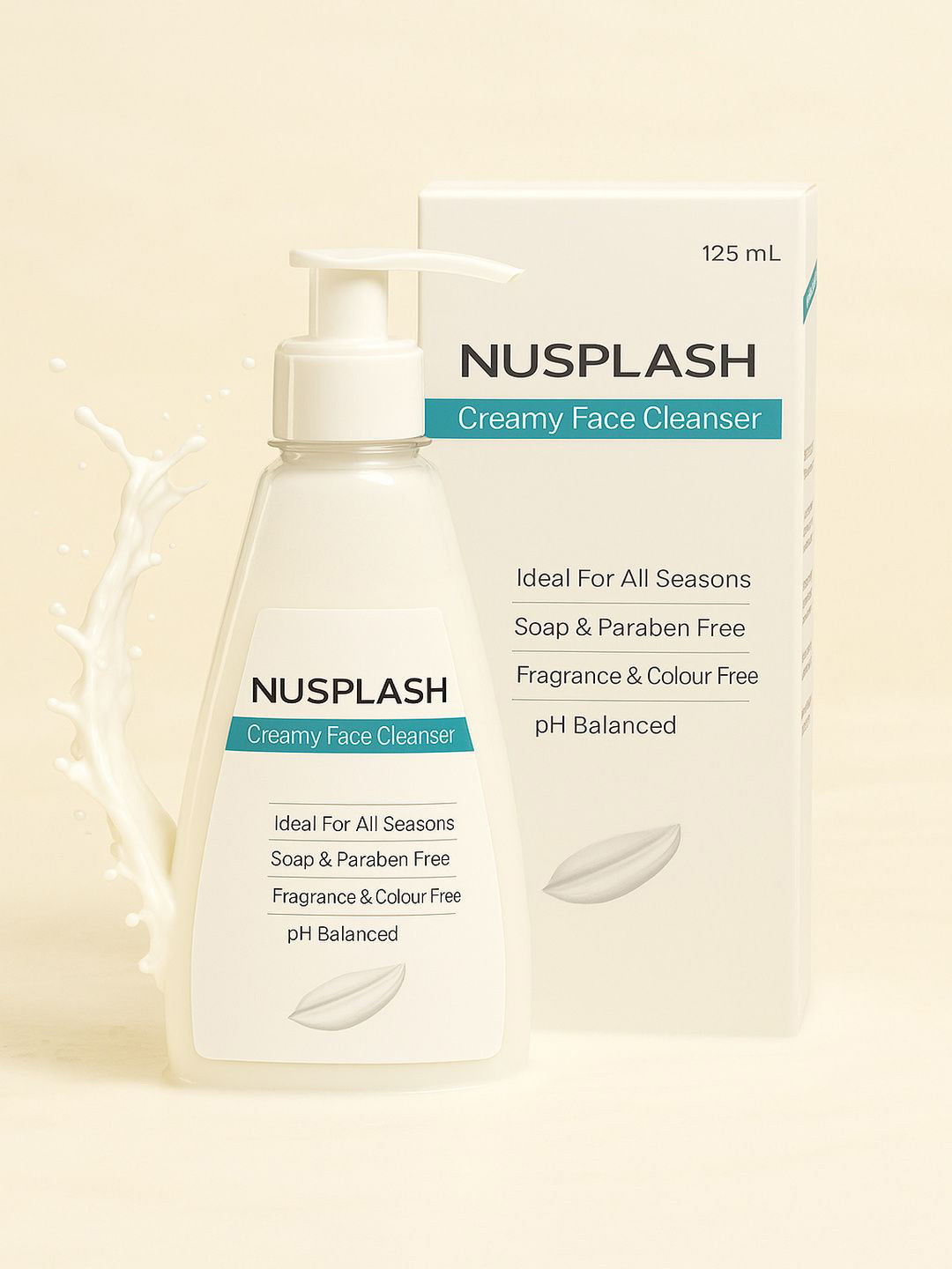 NUSPLASH Creamy Face Cleanser For Deep Cleansing - 125 ml