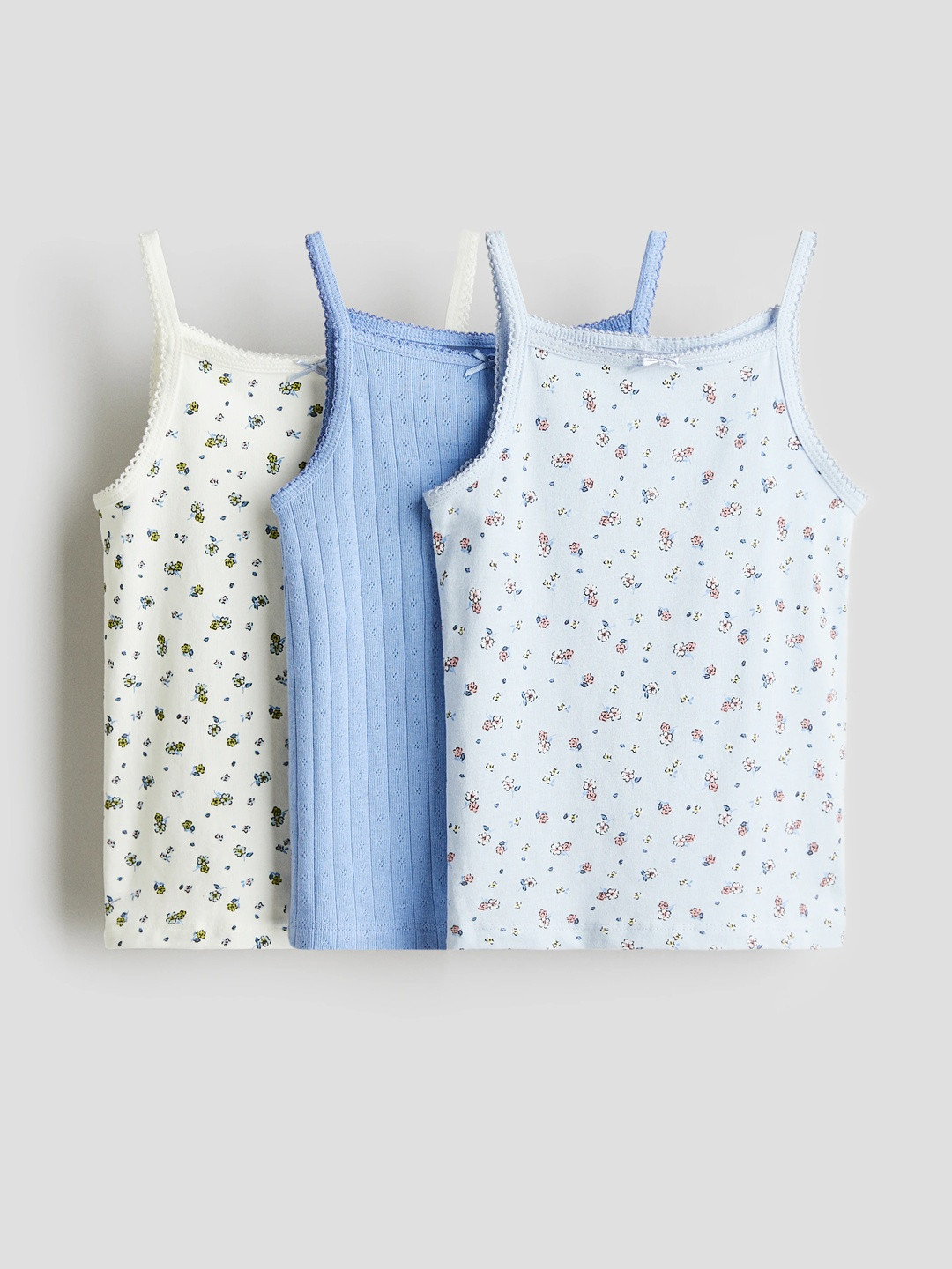 H&M 3-Pack Cotton Strappy Tops