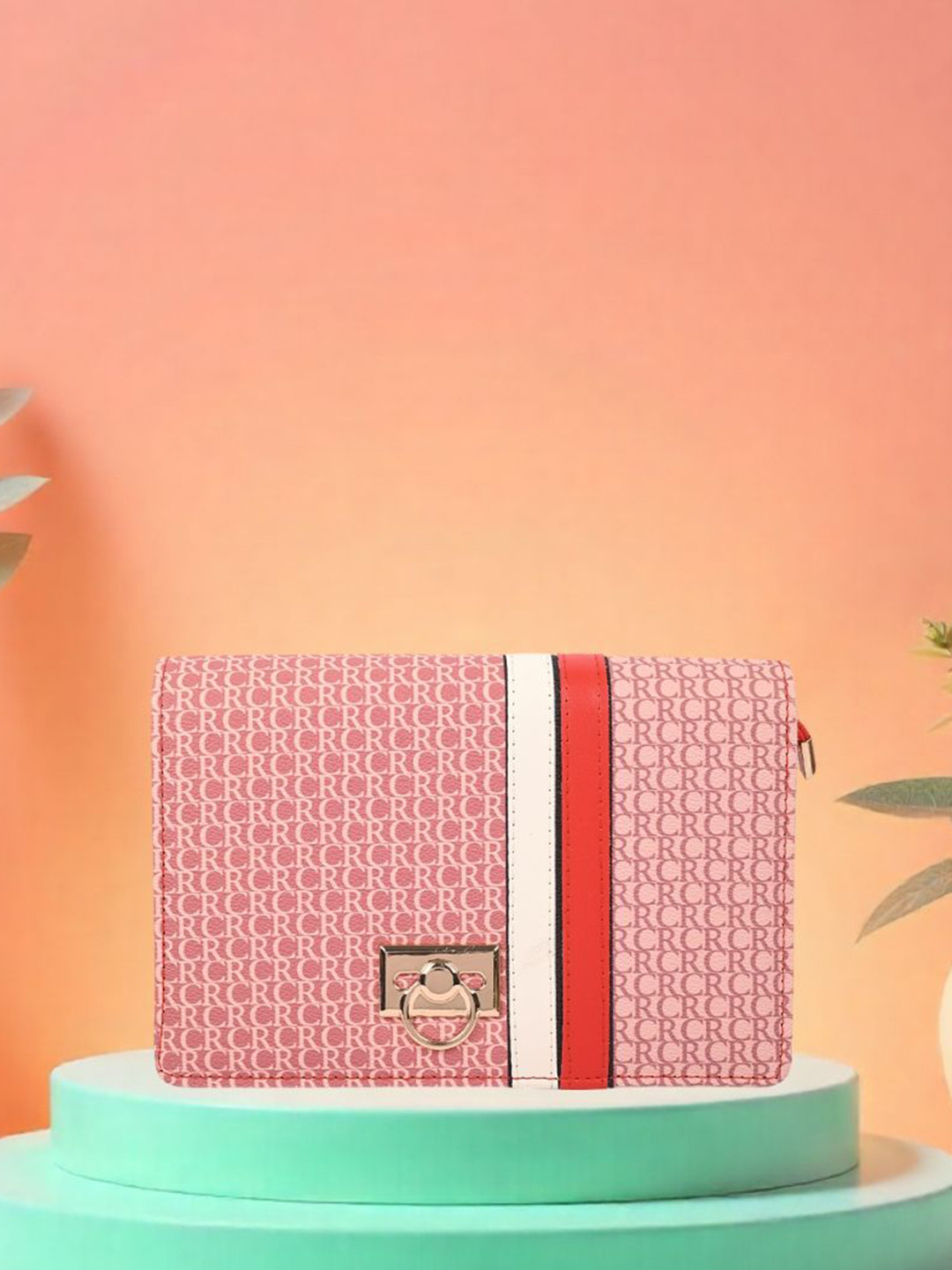 SAGEWARE Women Brand Logo Printed Structured Shoulder Bag