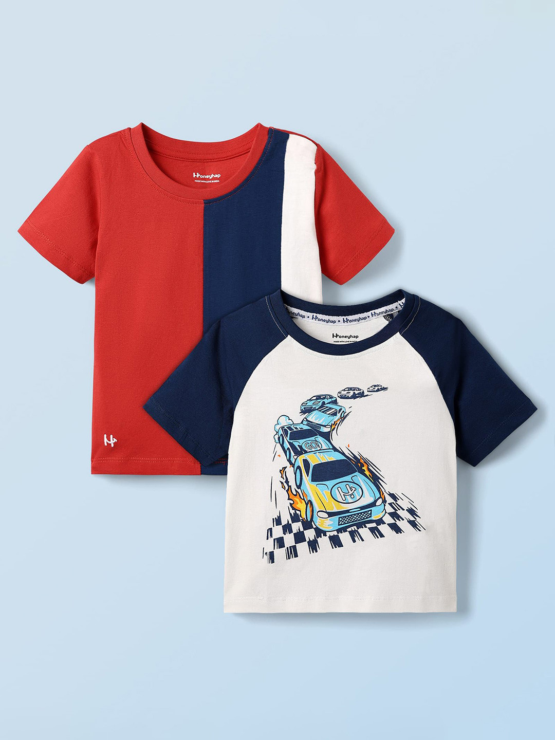 Honeyhap Boys Pack Of 2 Cotton Knit T-Shirts