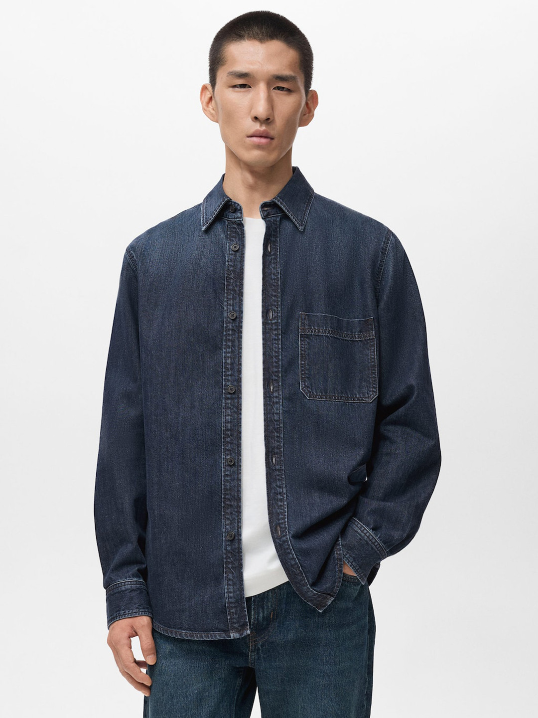 MANGO MAN Denim Overshirt