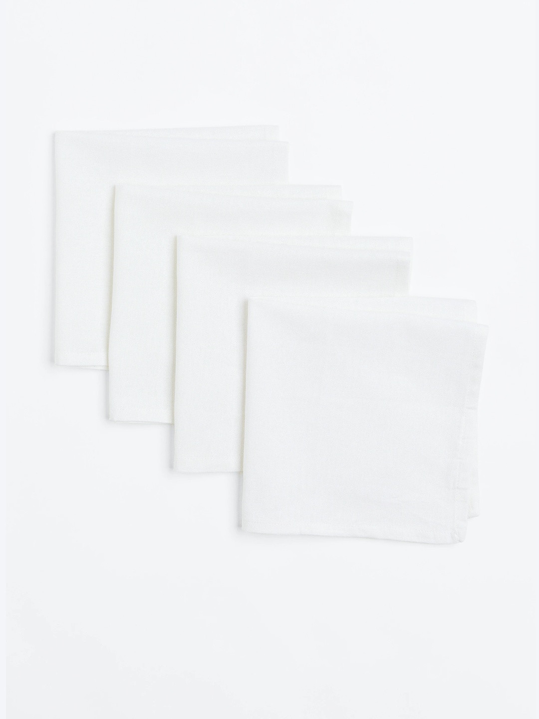 H&M White 4-Pack Cotton Napkins