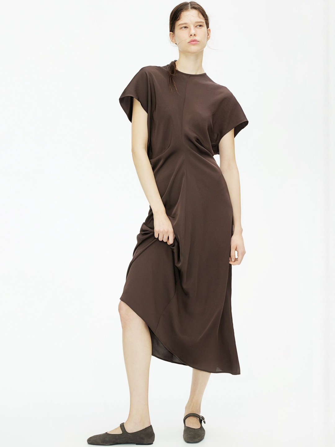 H&M Women Drop-Waist Round Neck Dress