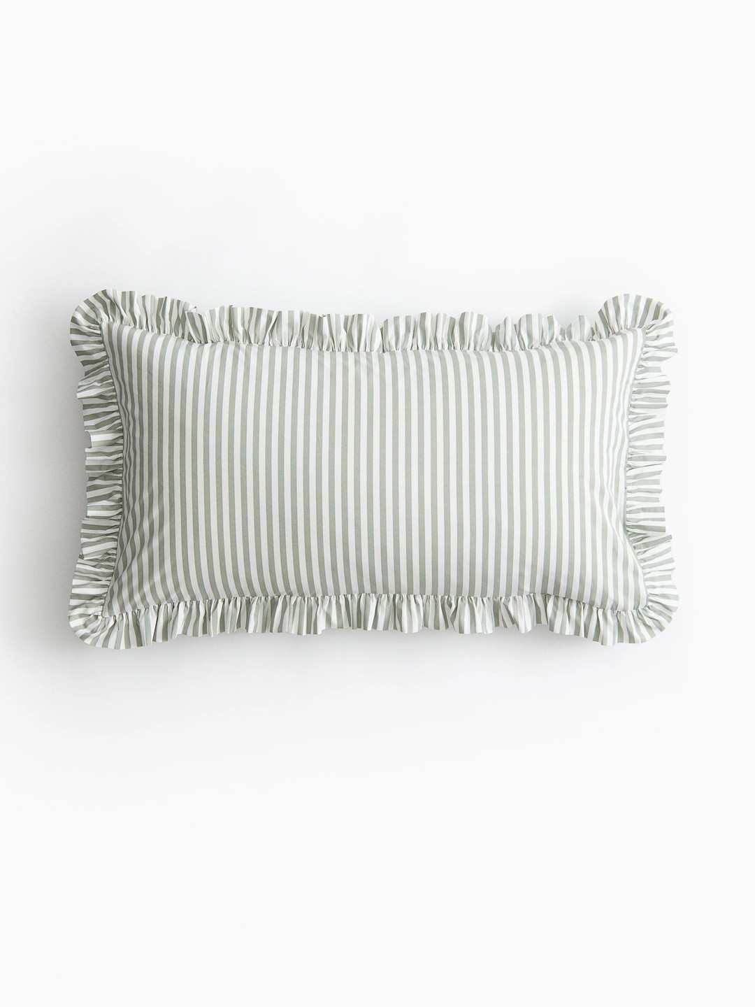 H&M Frill-Trimmed Cotton Cushion Cover