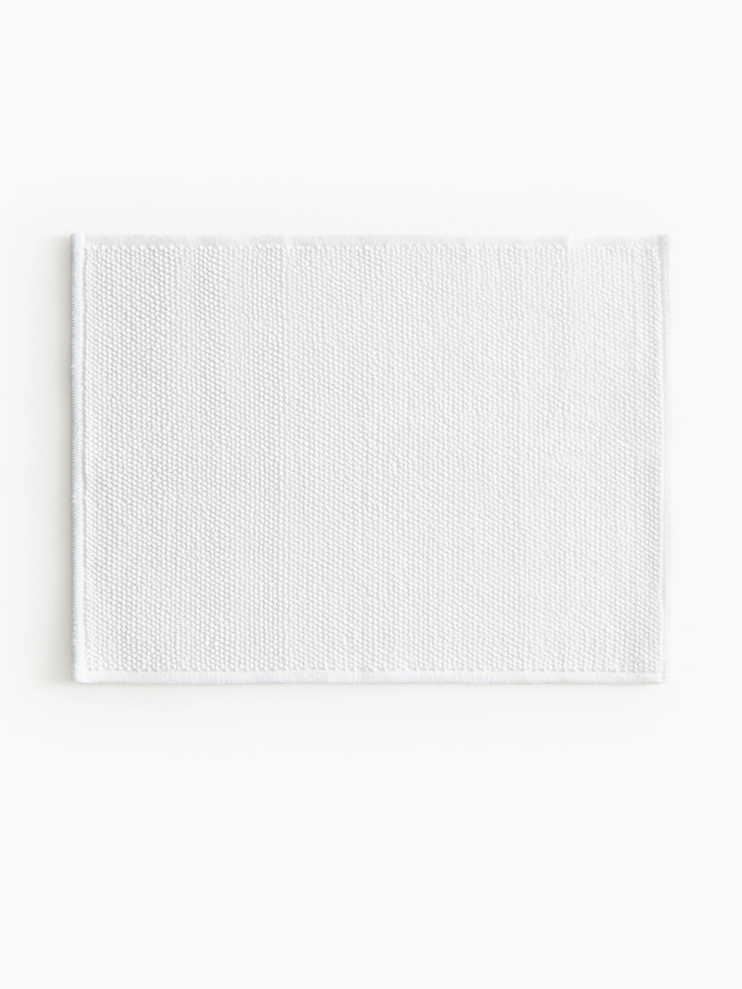 H&M White Solid Cotton Bath Mat