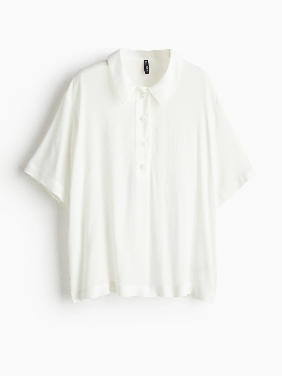 H&M Sheer Crape Polo Shirt