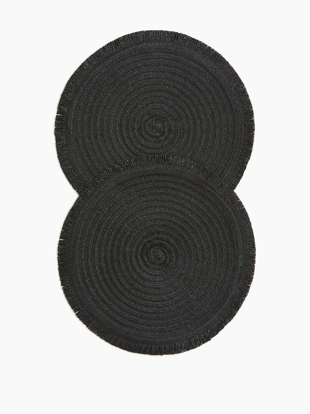 H&M Black 2-Pack Round Place Mats