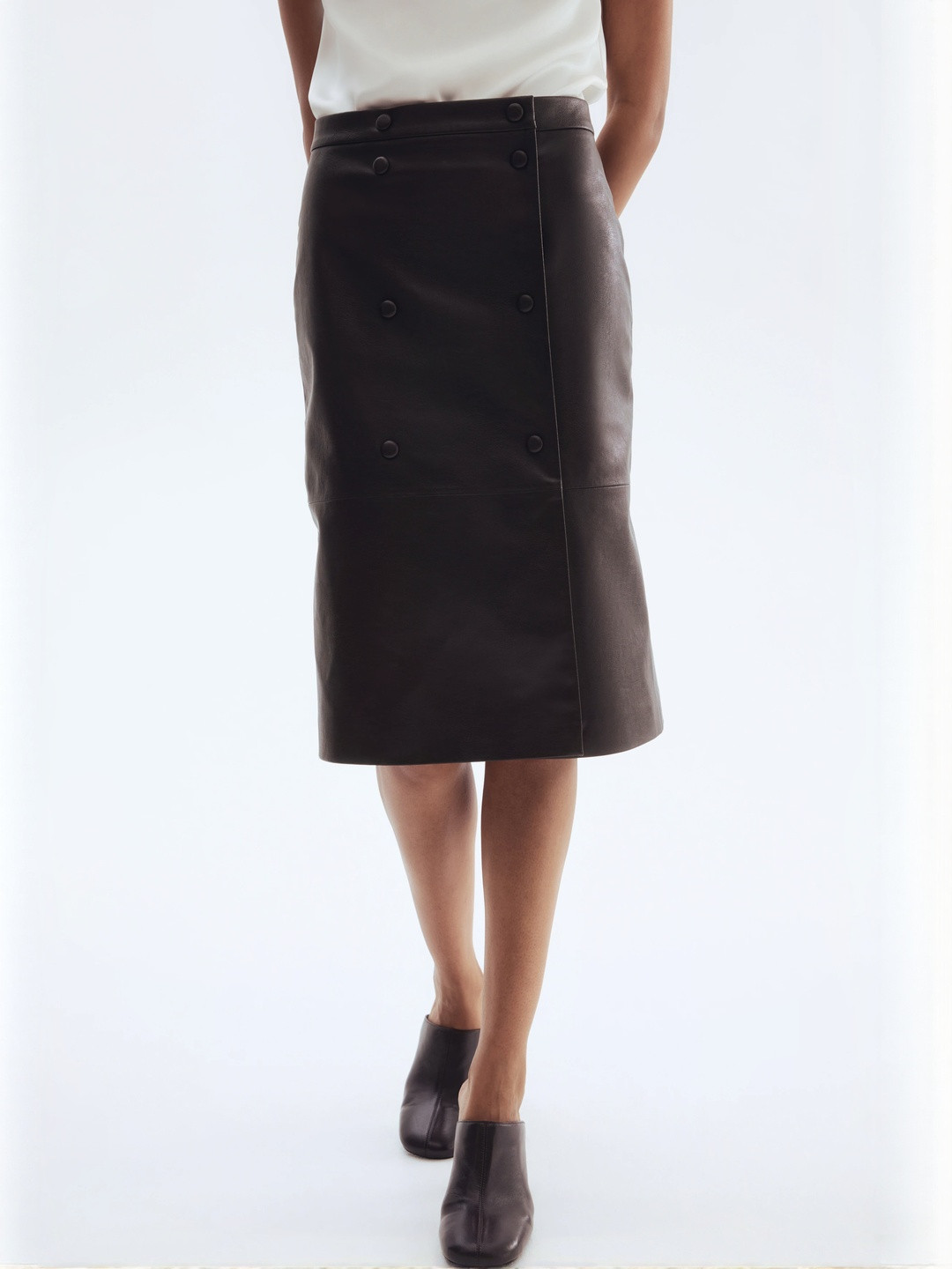 H&M Coated Wrap Skirt