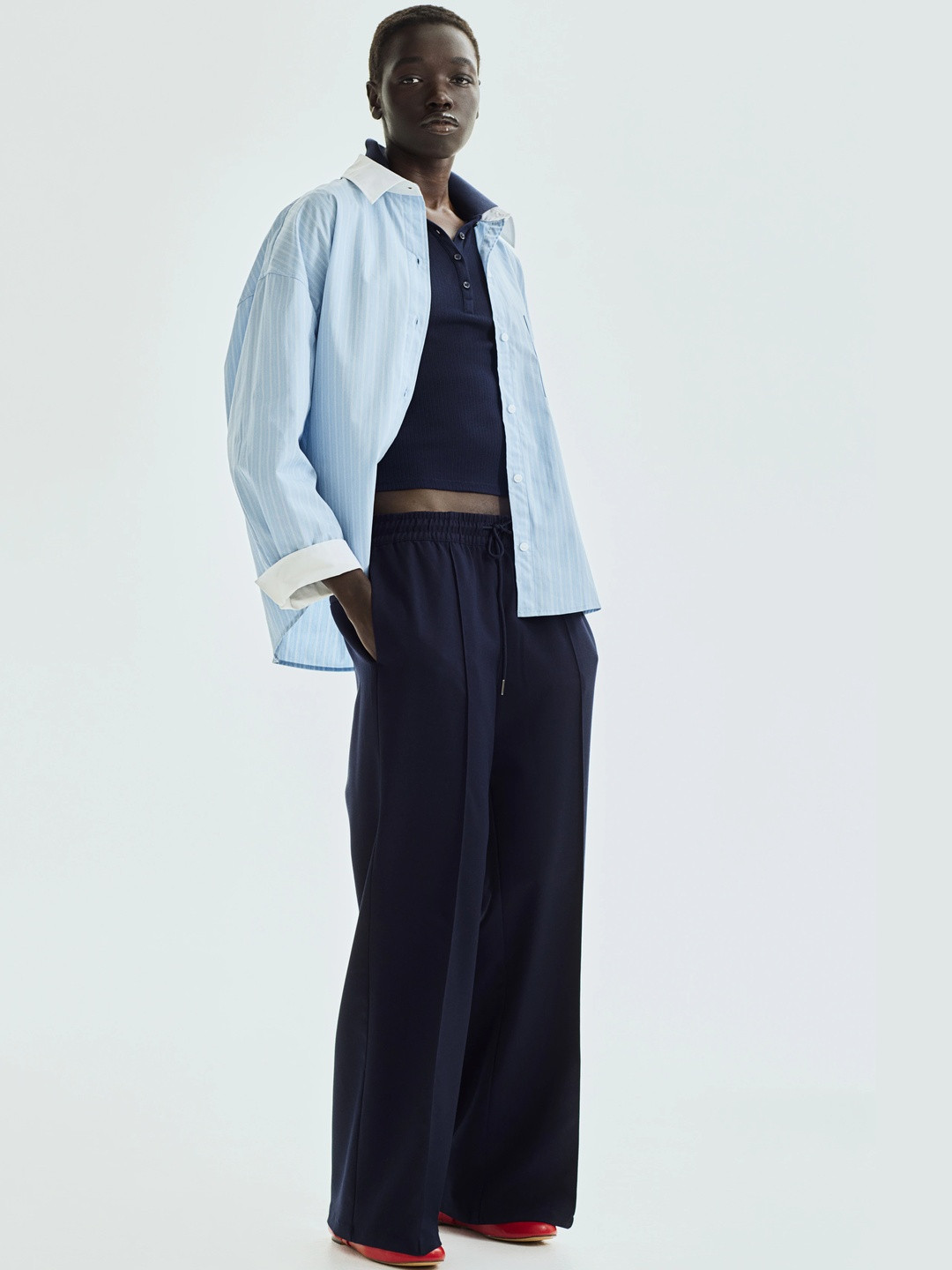 H&M Crease-Leg Drawstring Trousers