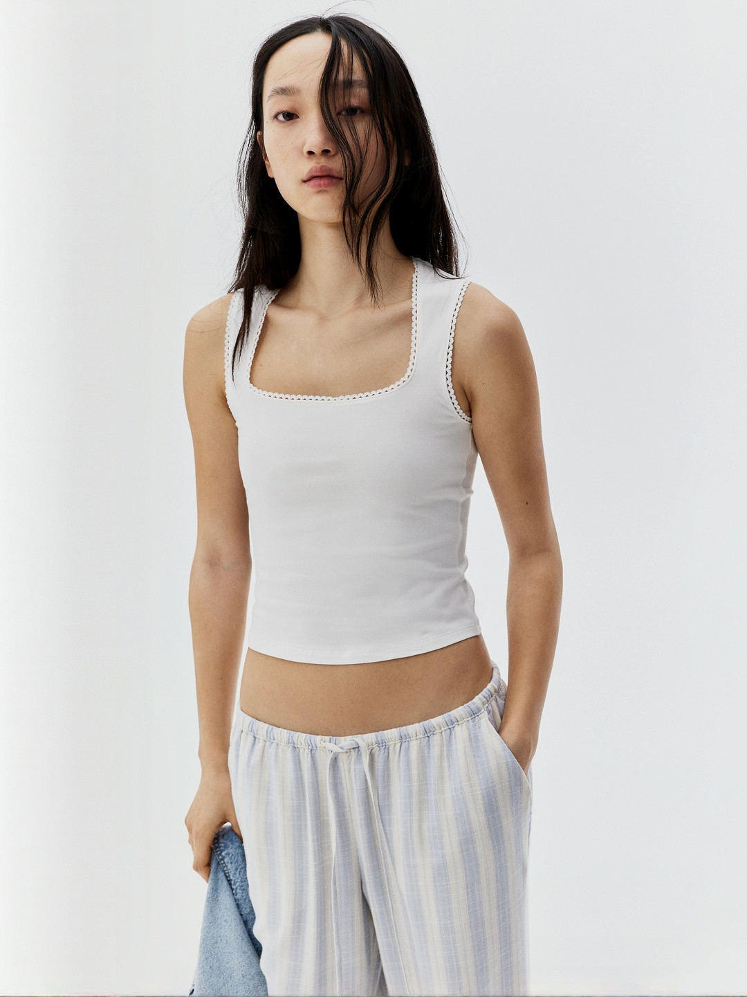 H&M Picot-Trimmed Vest Top