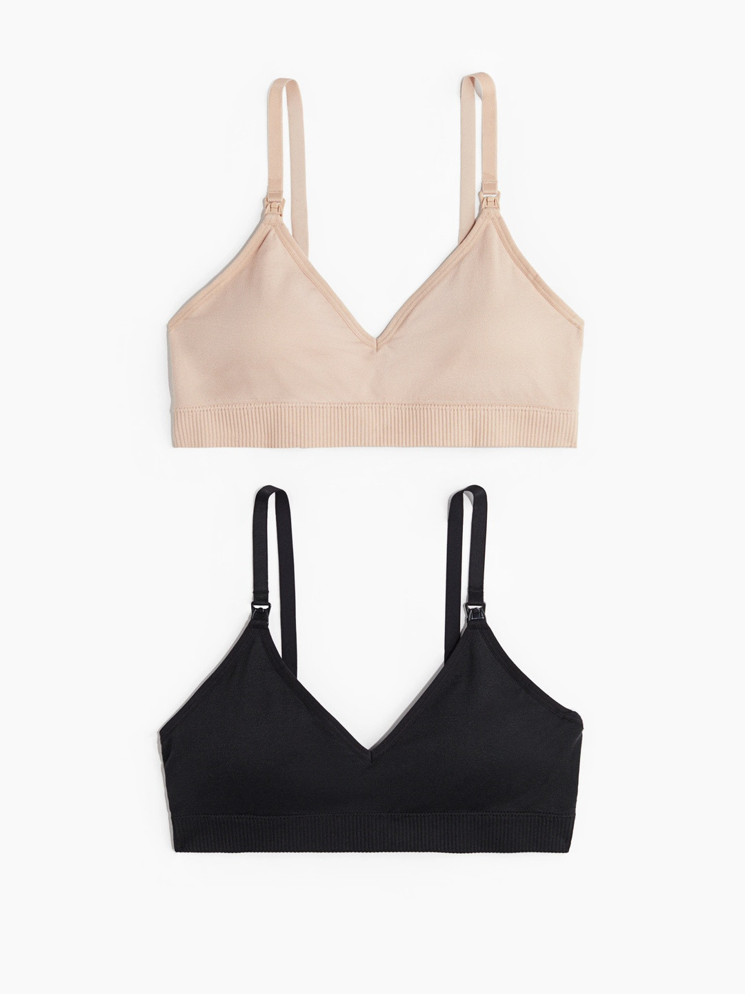 H&M Women 2-Pack Seamless Padded Nursing Bras