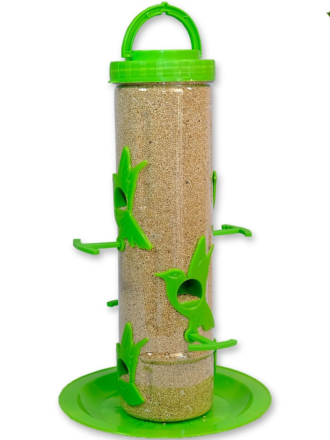 AMIJIVDAYA Green Plastic Hanging Bird Feeding Essentials