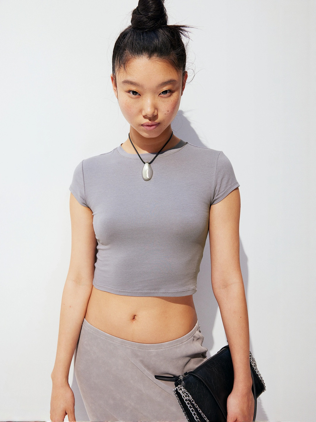 H&M Women Cropped Cotton Top