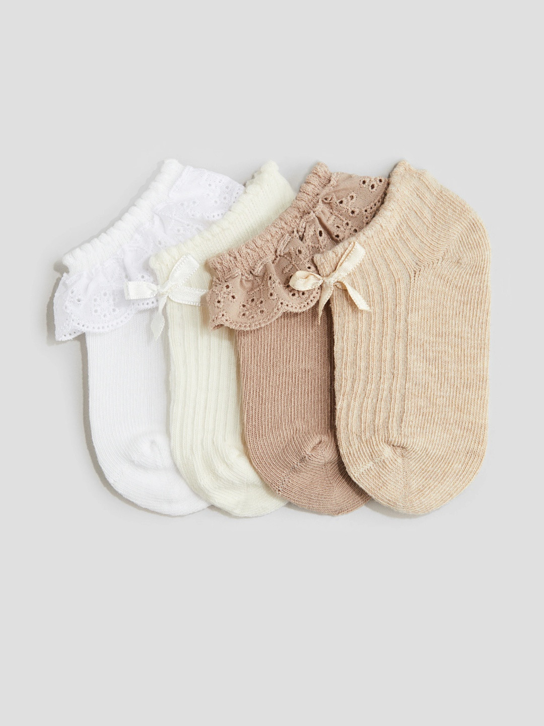 H&M 4-Pack Shaftless Socks