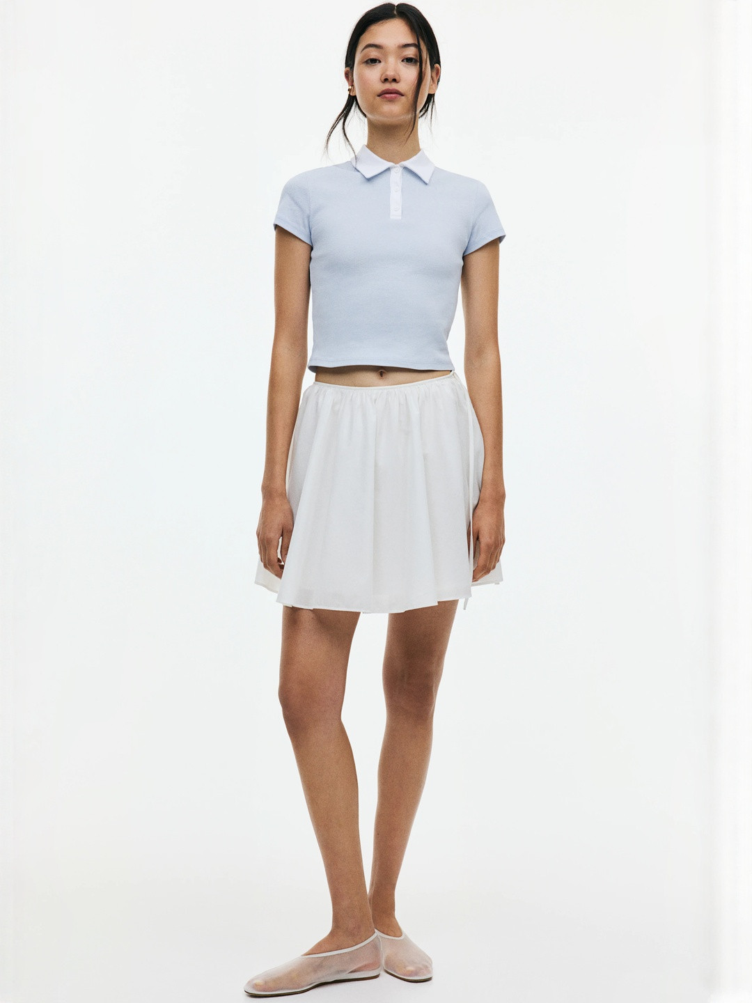 H&M Cropped Polo Shirt