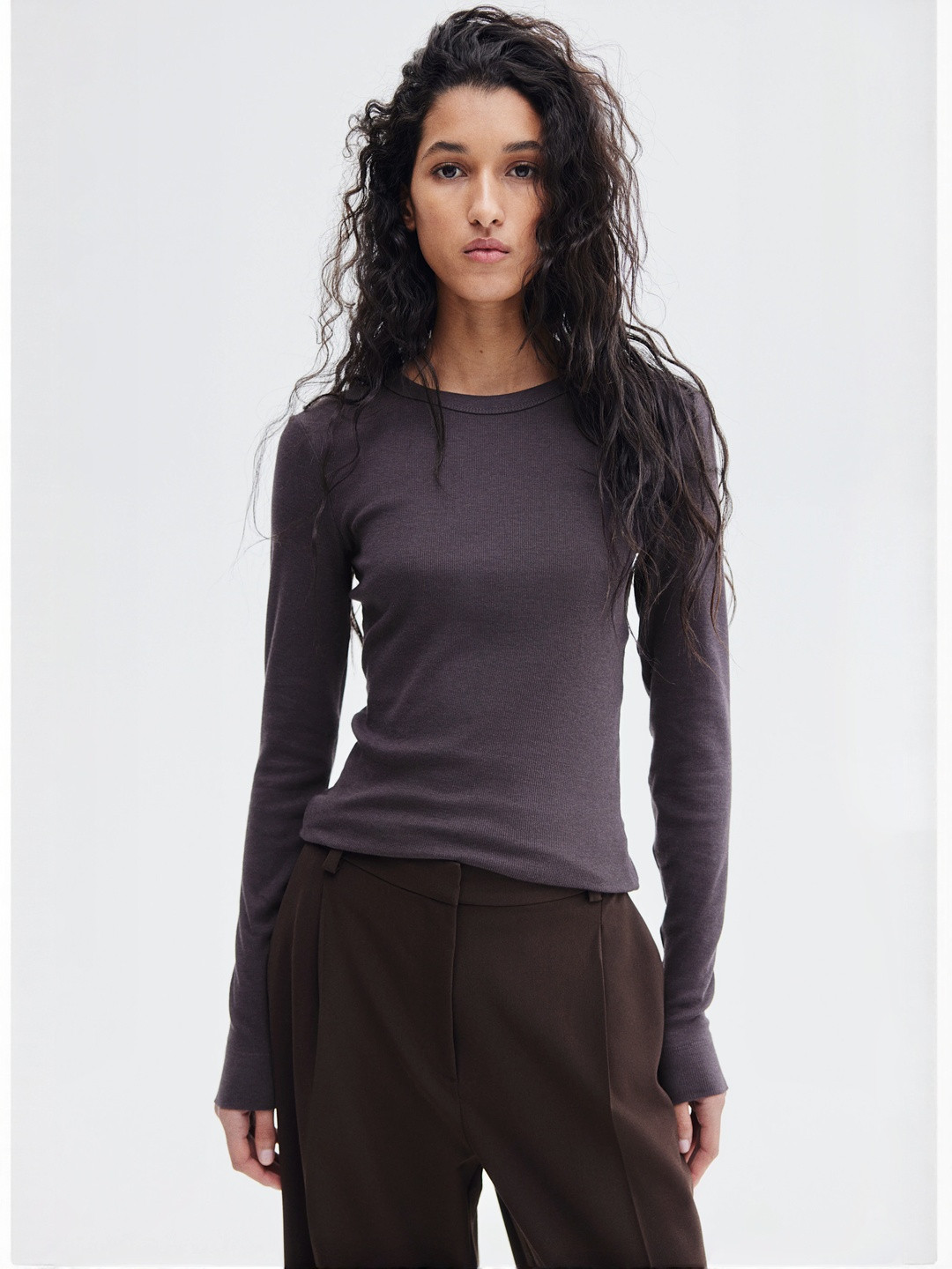 H&M Ribbed Modal-Blend Top