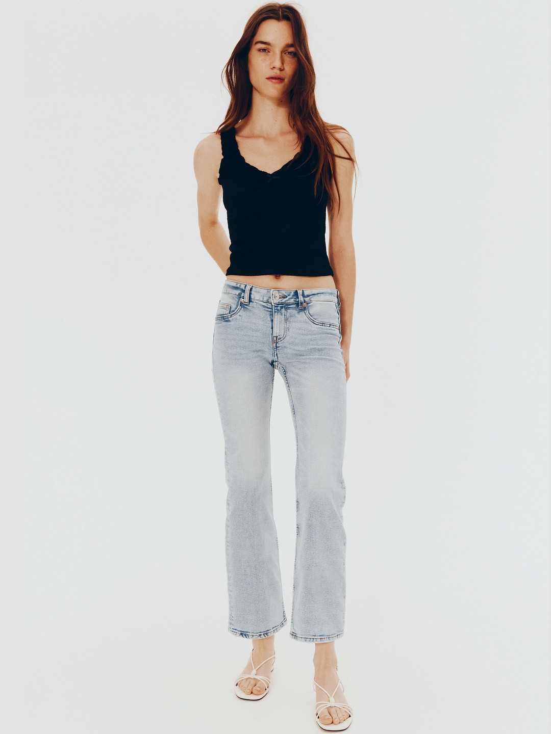 H&M Flared Low Ankle Jeans