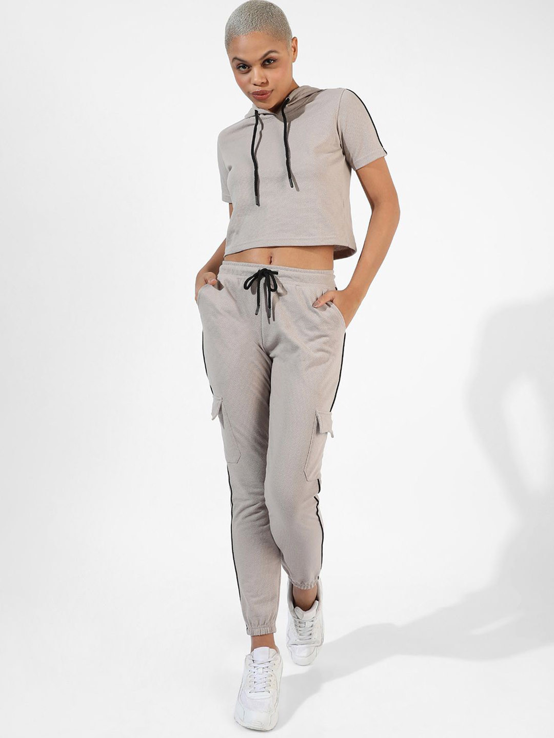 PINACOLADA Contrast Piping Hooded Top & Joggers