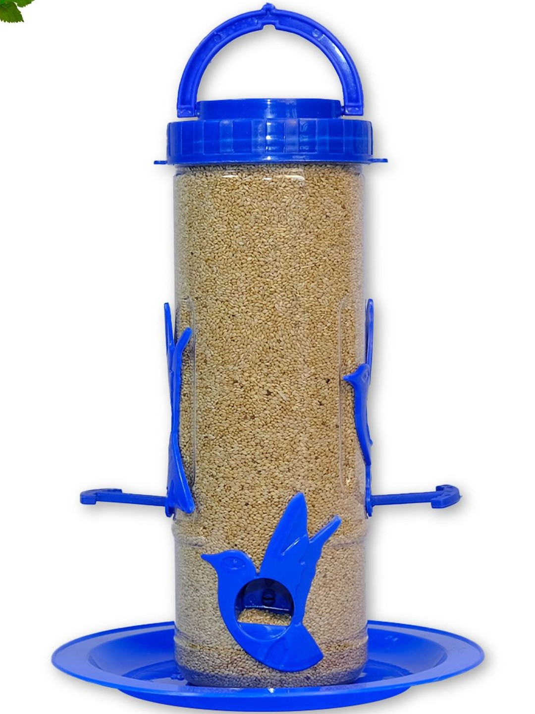 AMIJIVDAYA  Blue Plastic Hanging Bird Feeding Essentials