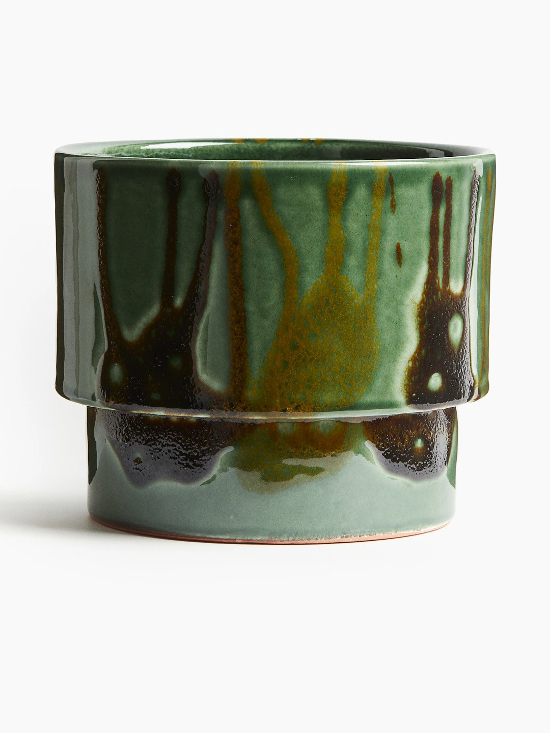 H&M Green Terracotta Plant Pot