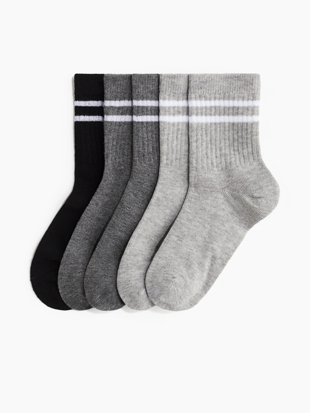 H&M Girls Pack Of 5 Sports Socks In Dry Move