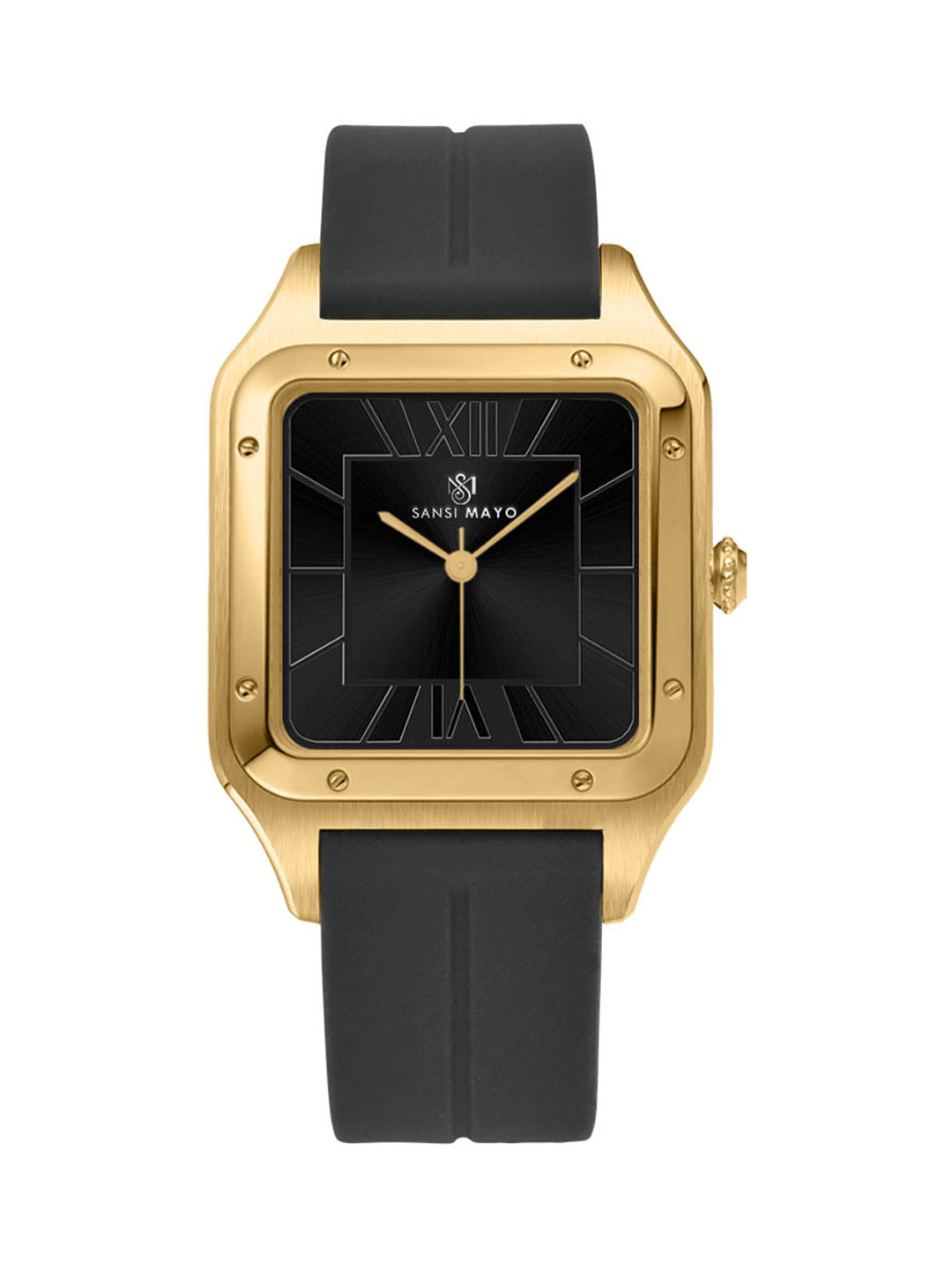 SANSIMAYO Carls  Men Dial & Bracelet Style Straps Analogue Watch SM-M-193-B-G-B