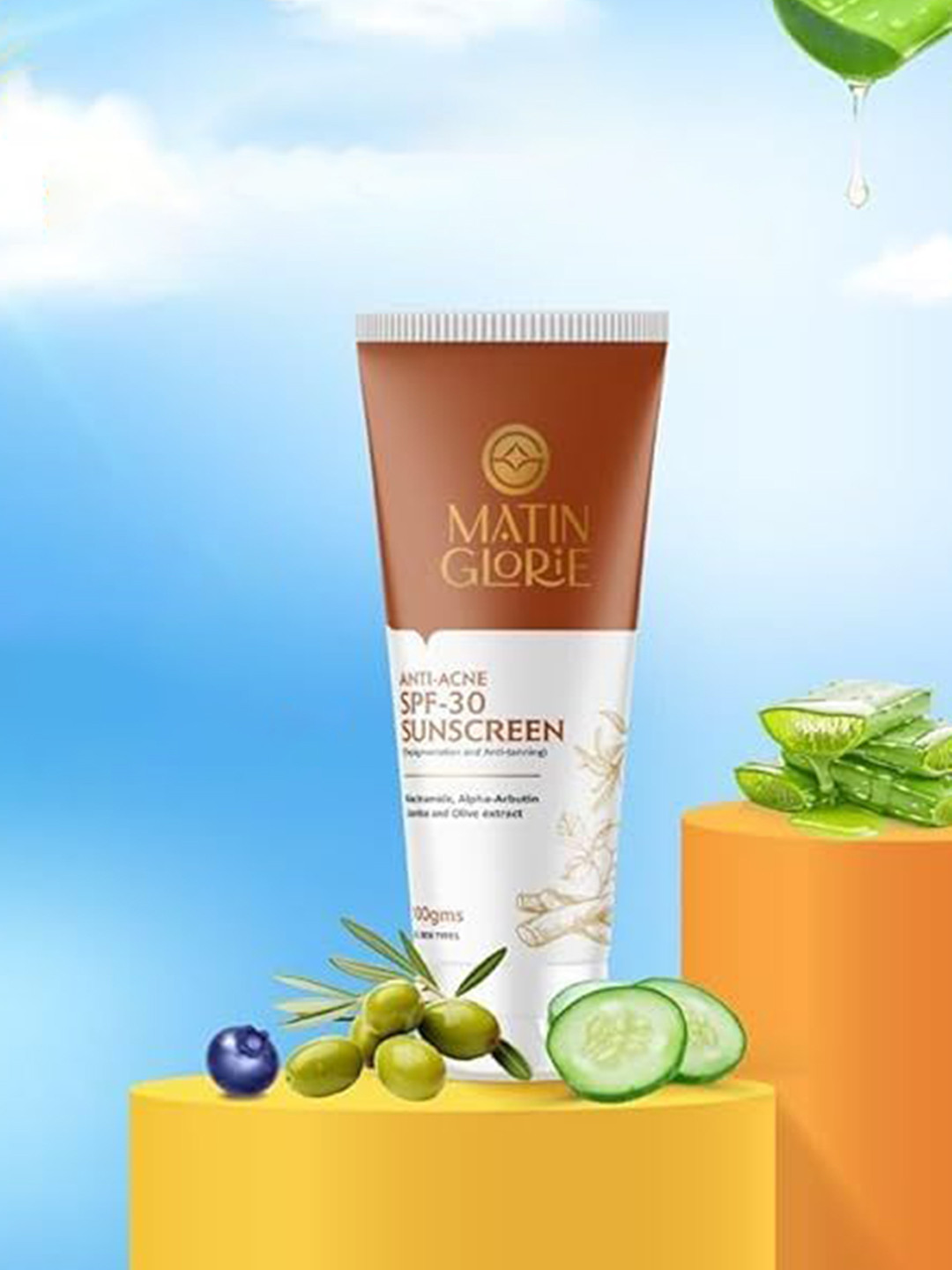 MATINGLORIE Broad Spectrum SPF30 Anti-Acne Non Sticky Sunscreen-15g