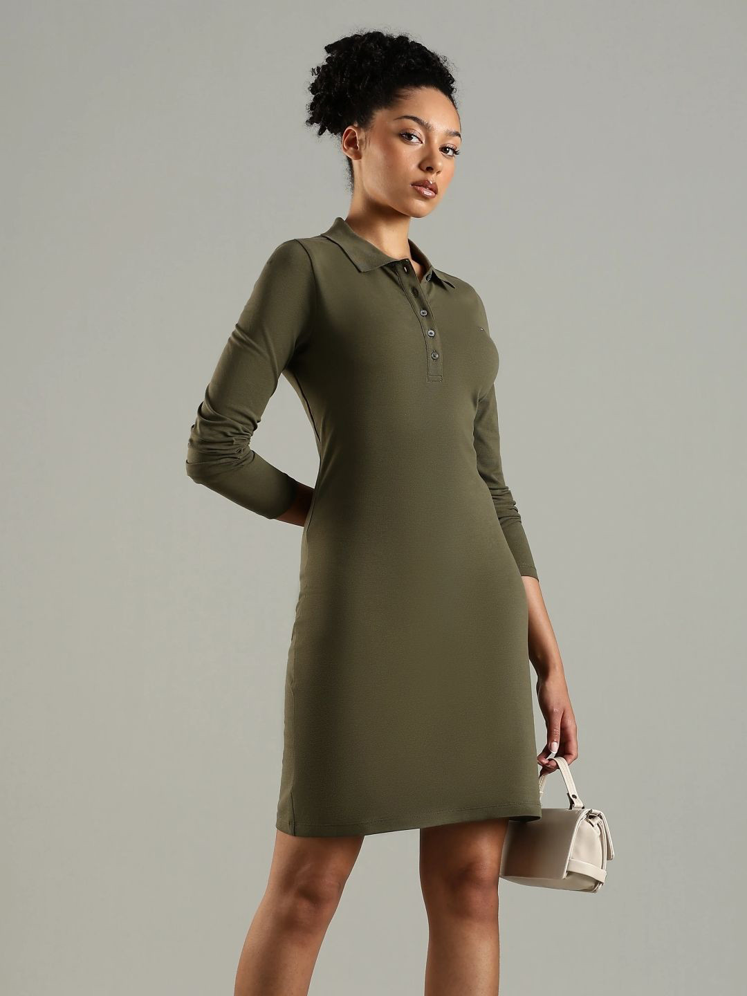 Tommy Hilfiger Women Polo Collar Cotton T-Shirt Dress