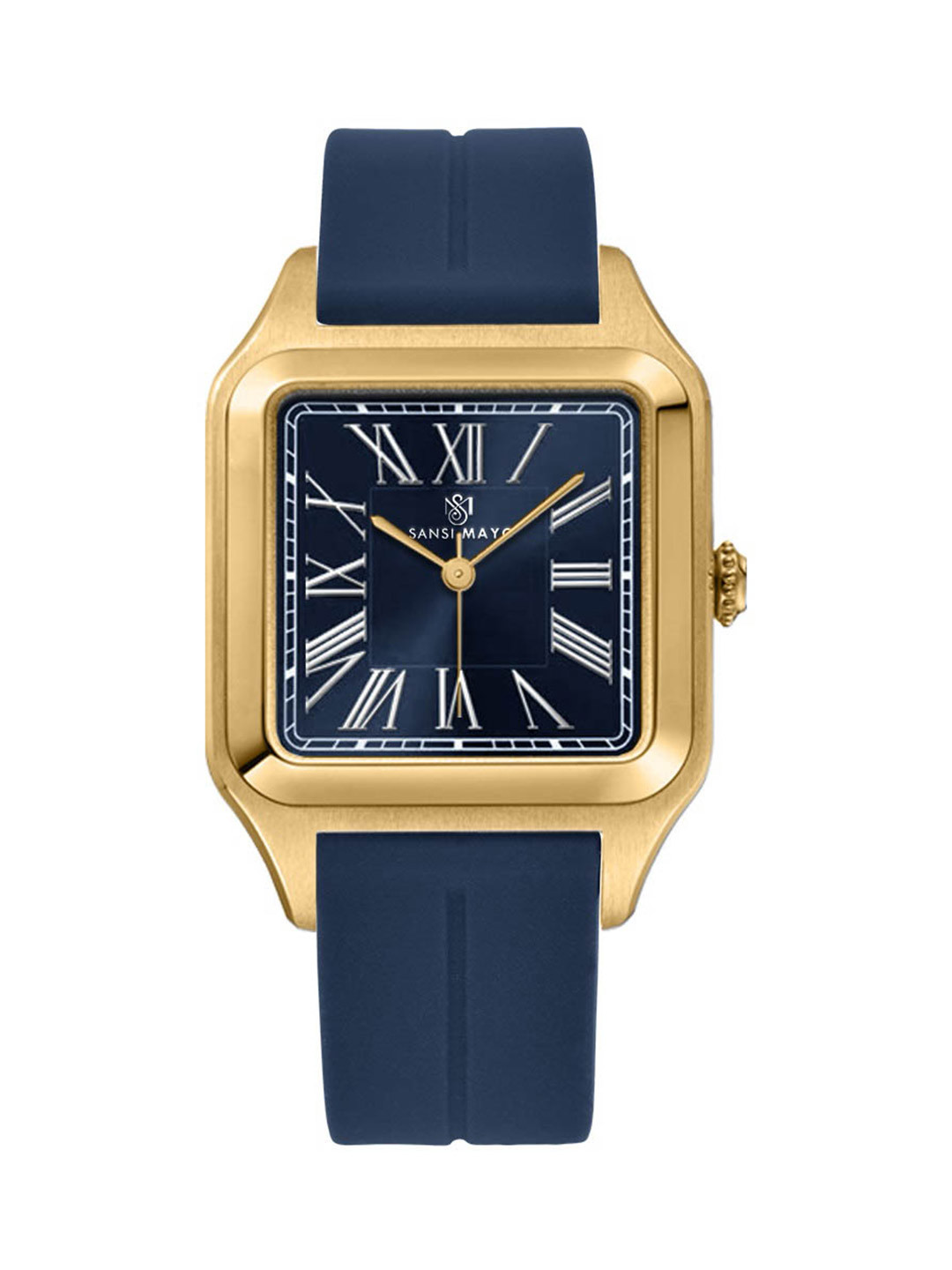 SANSIMAYO ALBERT Men Dial & Bracelet Style Straps Analogue Watch SM-M-189-BL-G-BL