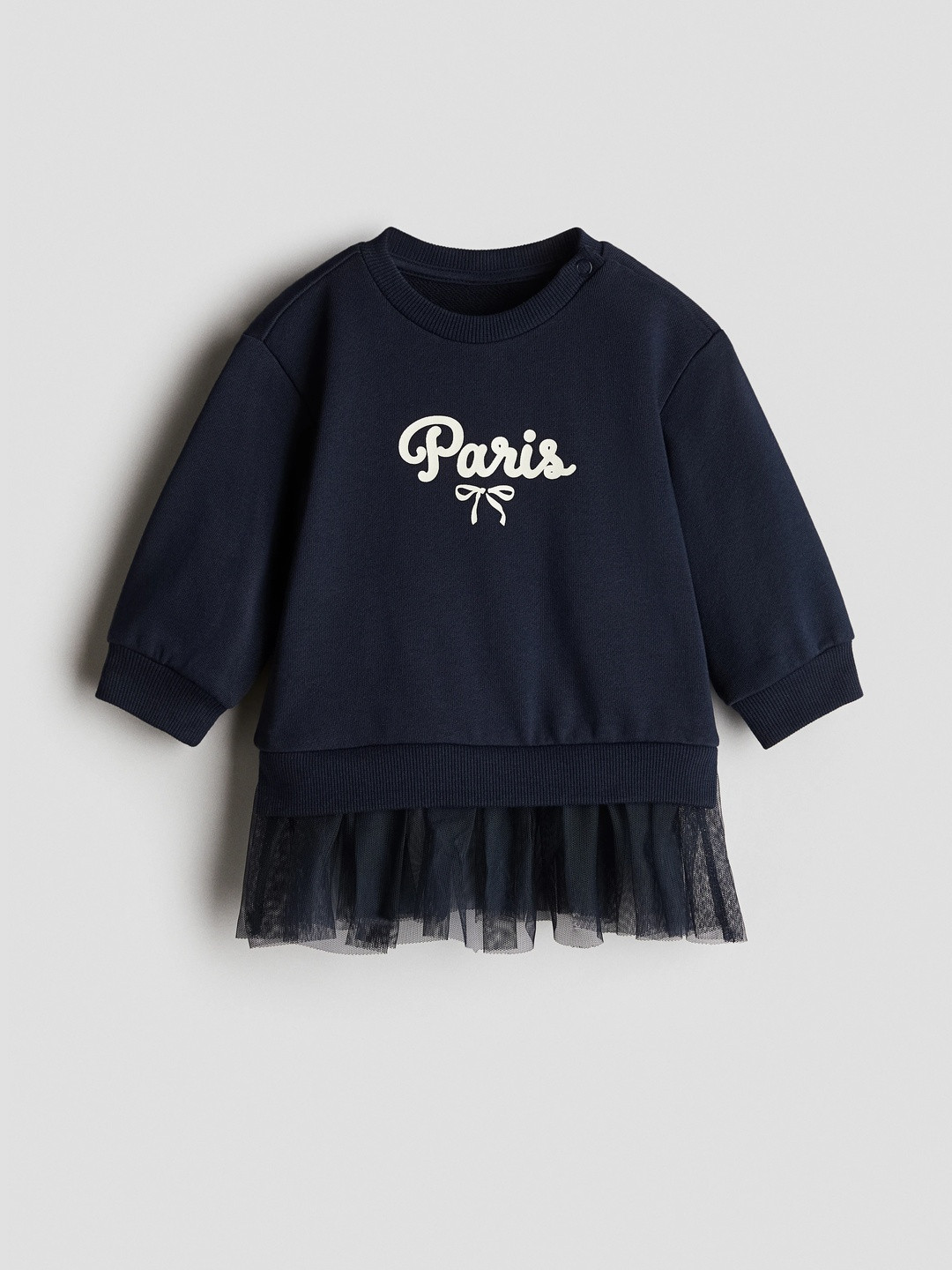 H&M Girls Tulle-Skirt Sweatshirt Dress