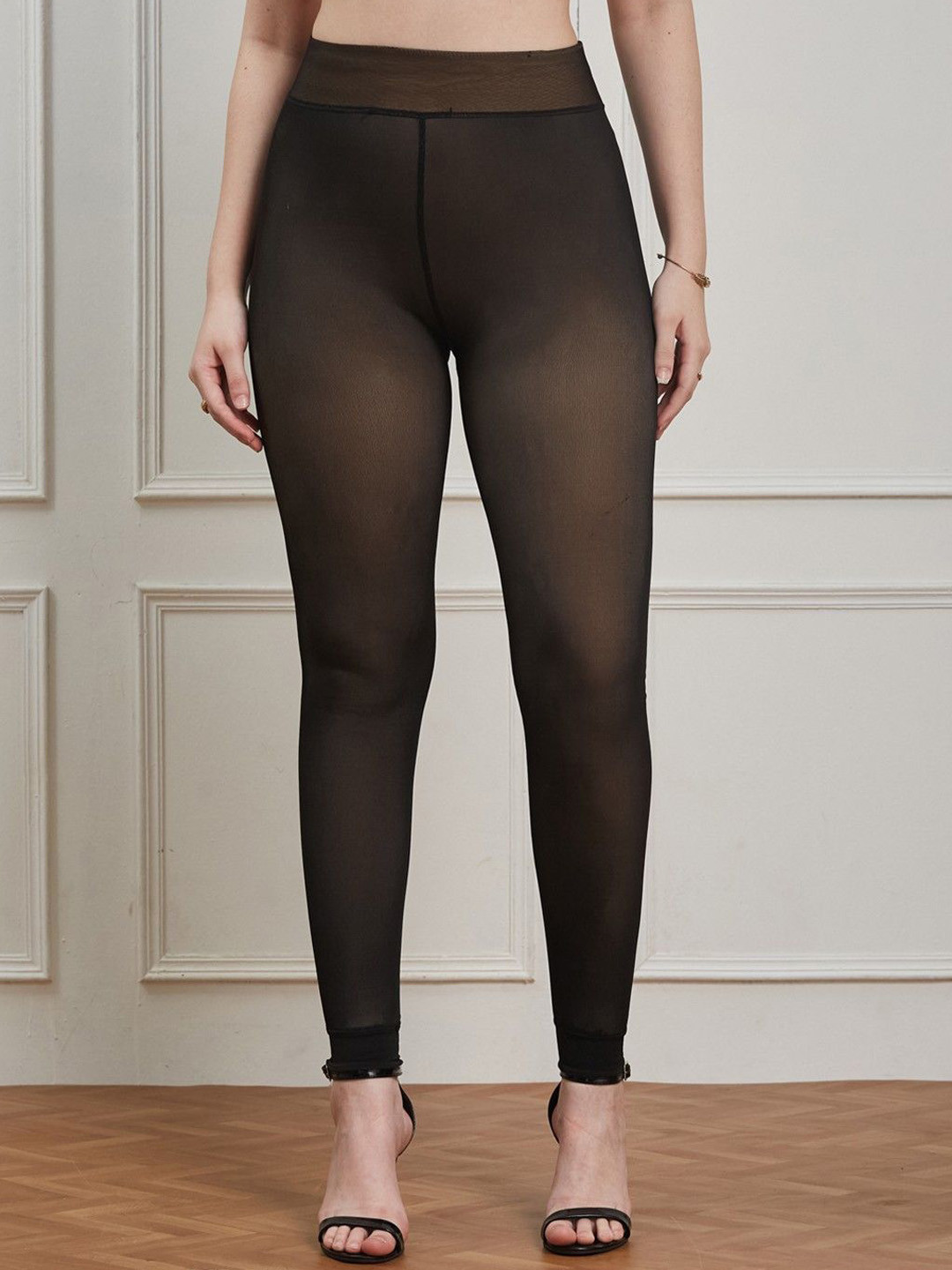 INNER ENRICH Women High Rise Fur Fleece Thermal Bottom