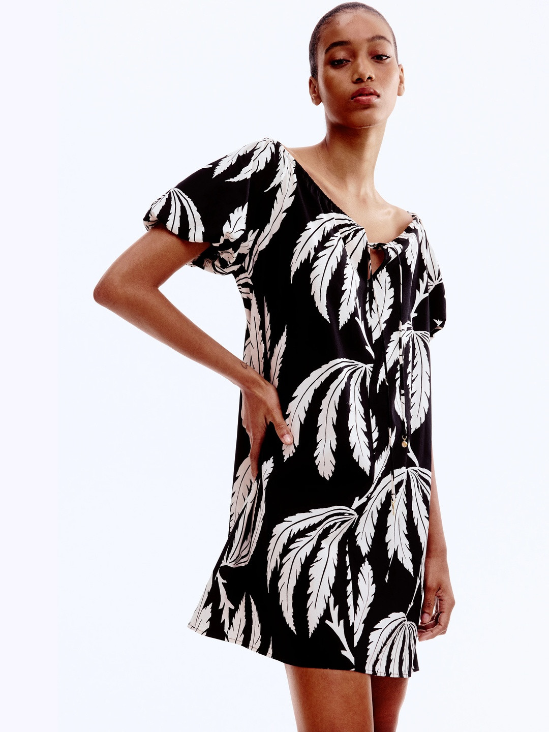 H&M Drawstring-Neck Dress