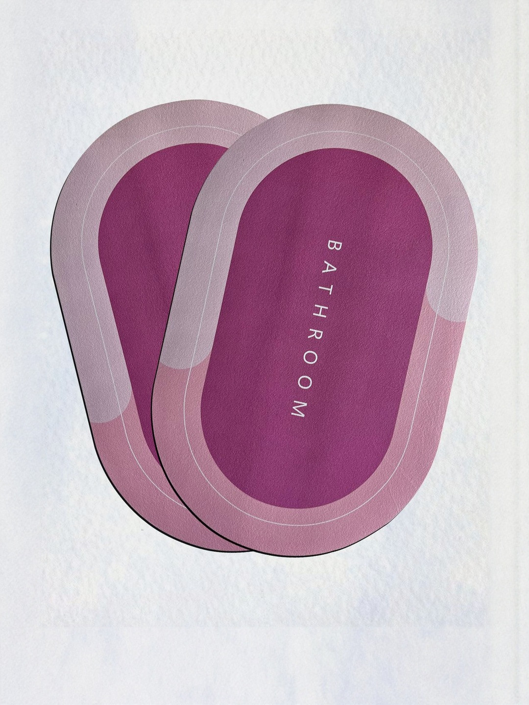 Sittella Pack of 2 Anti Skid Super Absorbent Oval Bath Mats