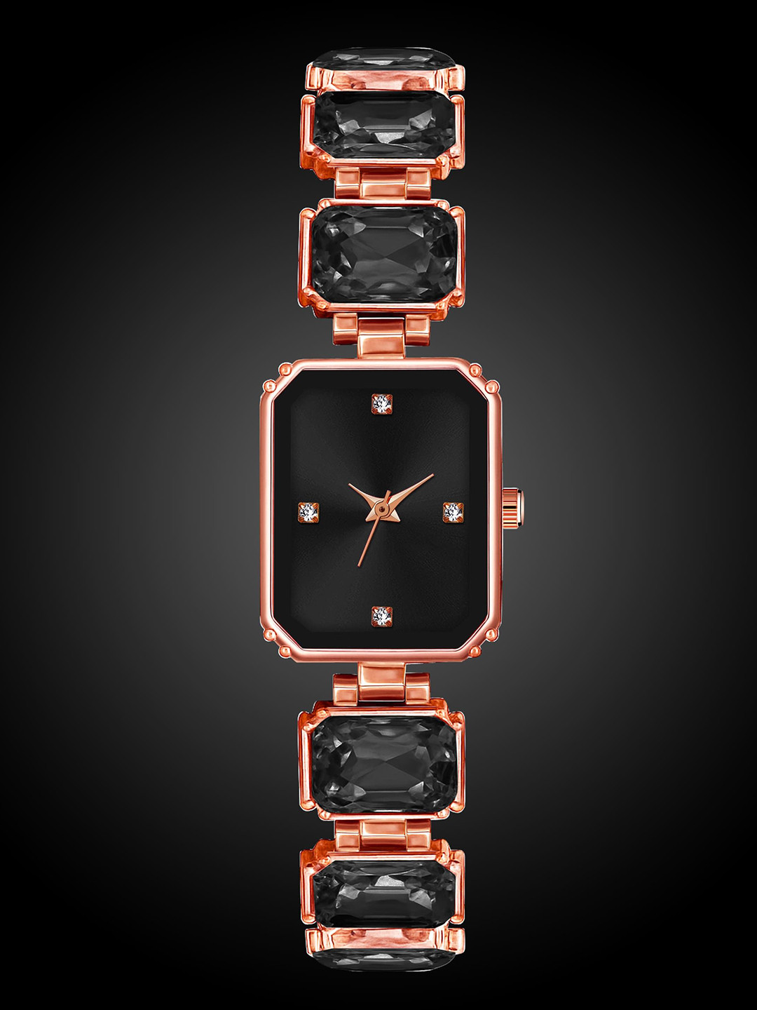 SWADESI STUFF Women Bracelet Style Analogue Watch CVD BLACK