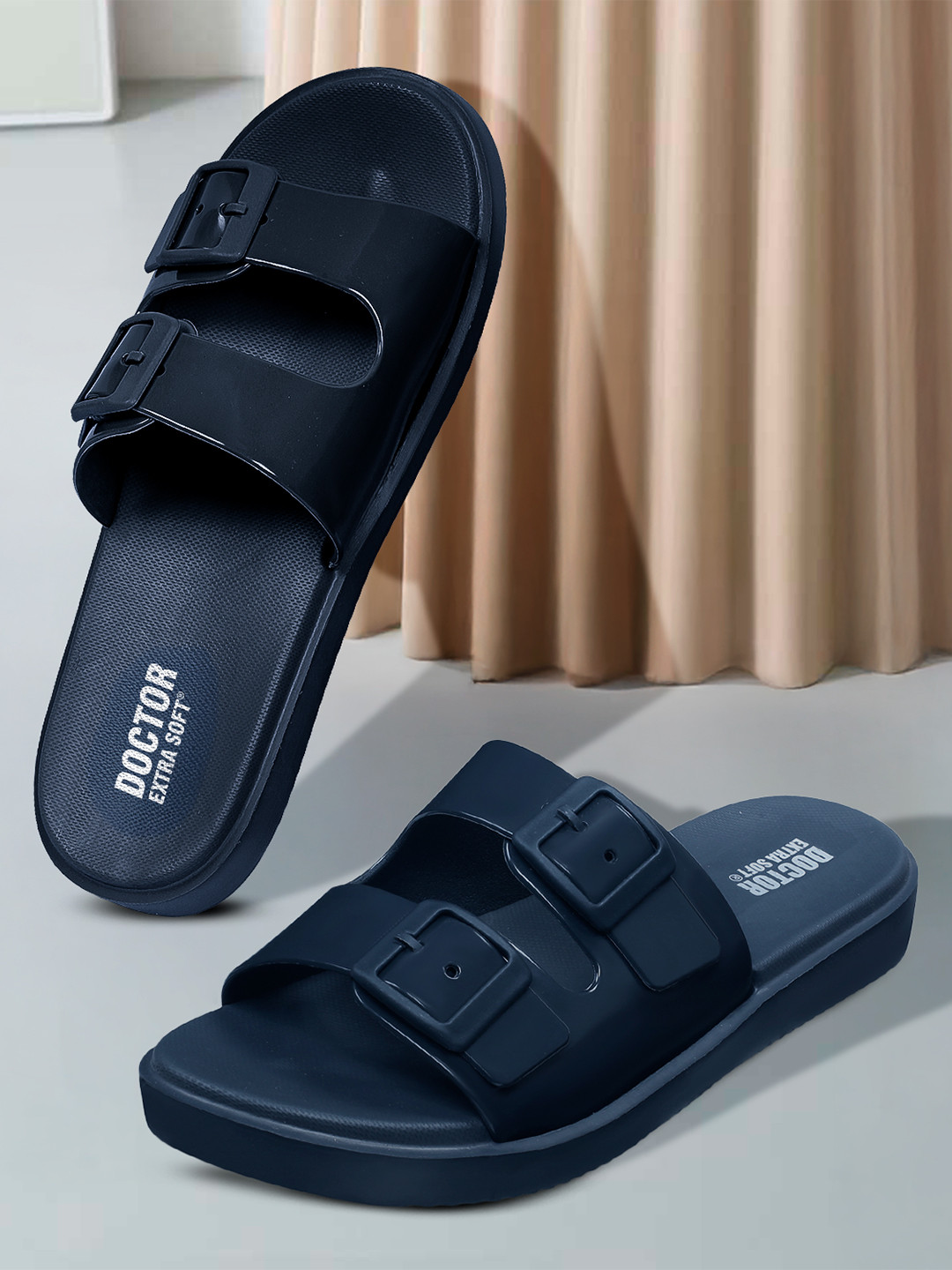 DOCTOR EXTRA SOFT Women Double Buckle Croslite Sliders