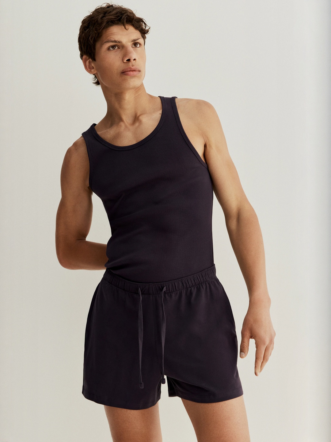 H&M Cotton Pyjama Vest Top And Shorts