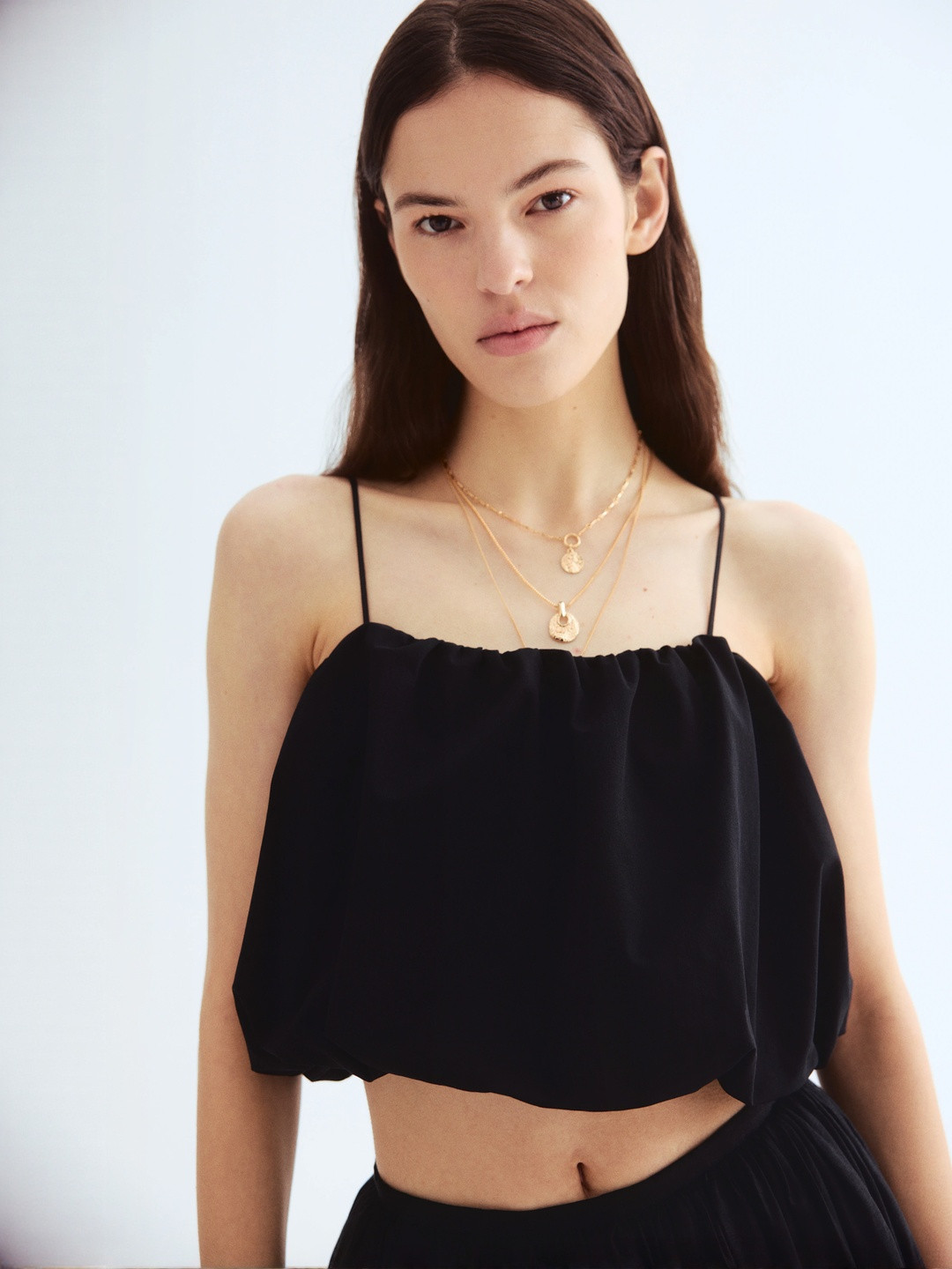 H&M Bubble-Hem Strappy Top