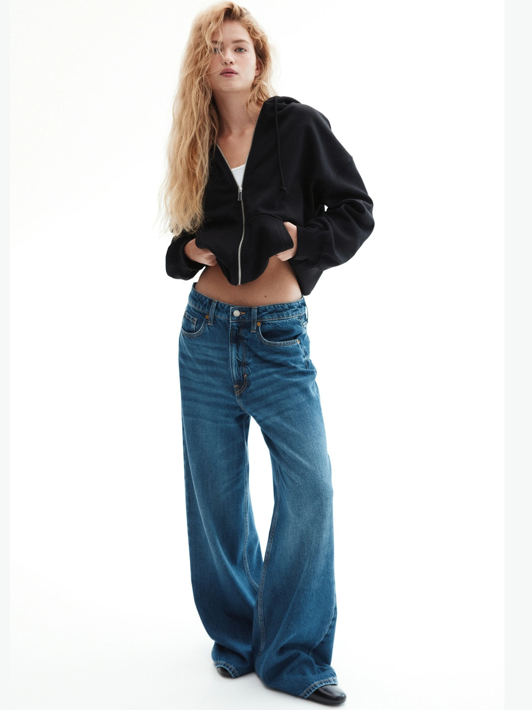 H&M Women Oversized Zip-Through Hoodie