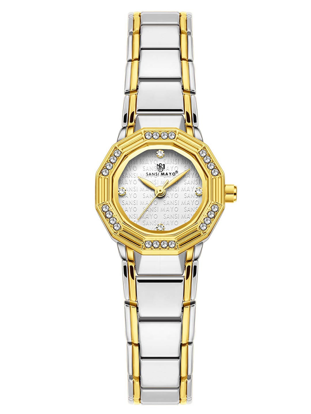 SANSIMAYO Women Zunni Series Classic Dial & Straps Analogue Watch SM-L-219-TTSG-SG-W