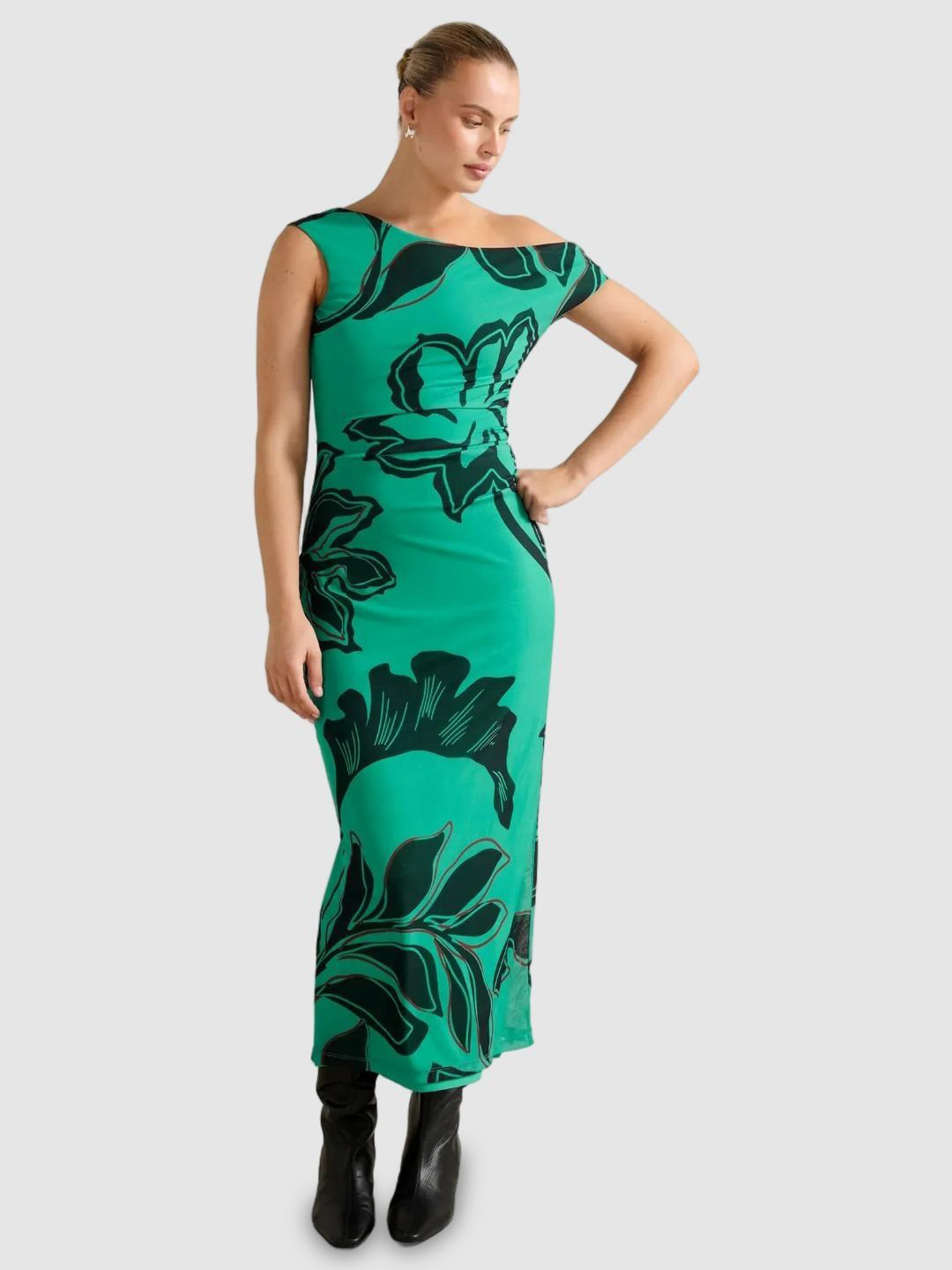 Forever New Floral Printed Sheath Midi Dress