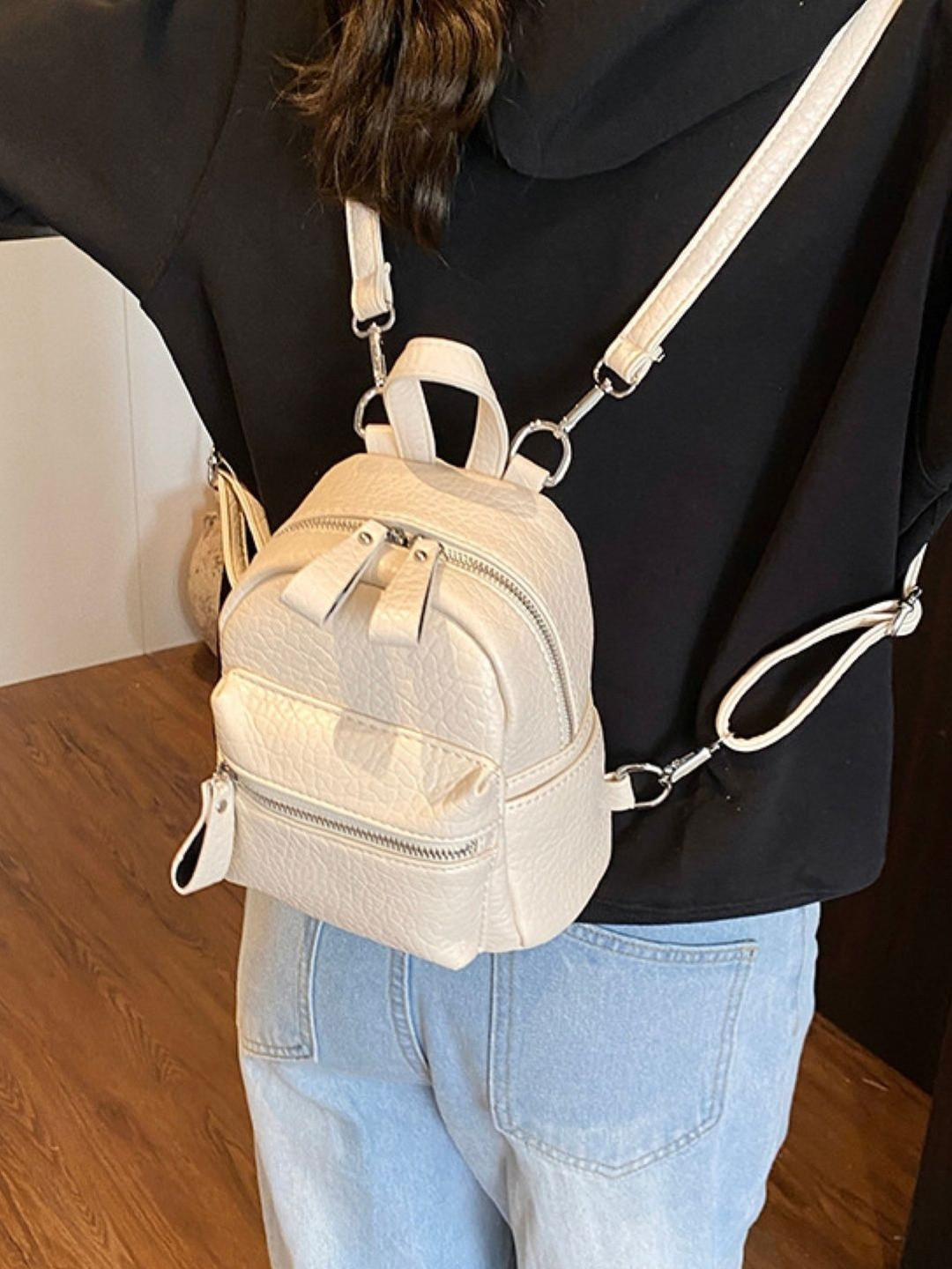 CORSICA Women Cream Solid Swagger Shoulder Bag