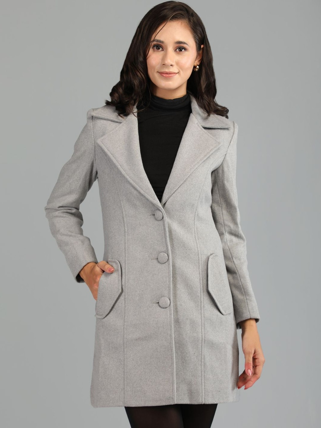 Roadster Women Polyester Regular Fit Single Breasted Coats