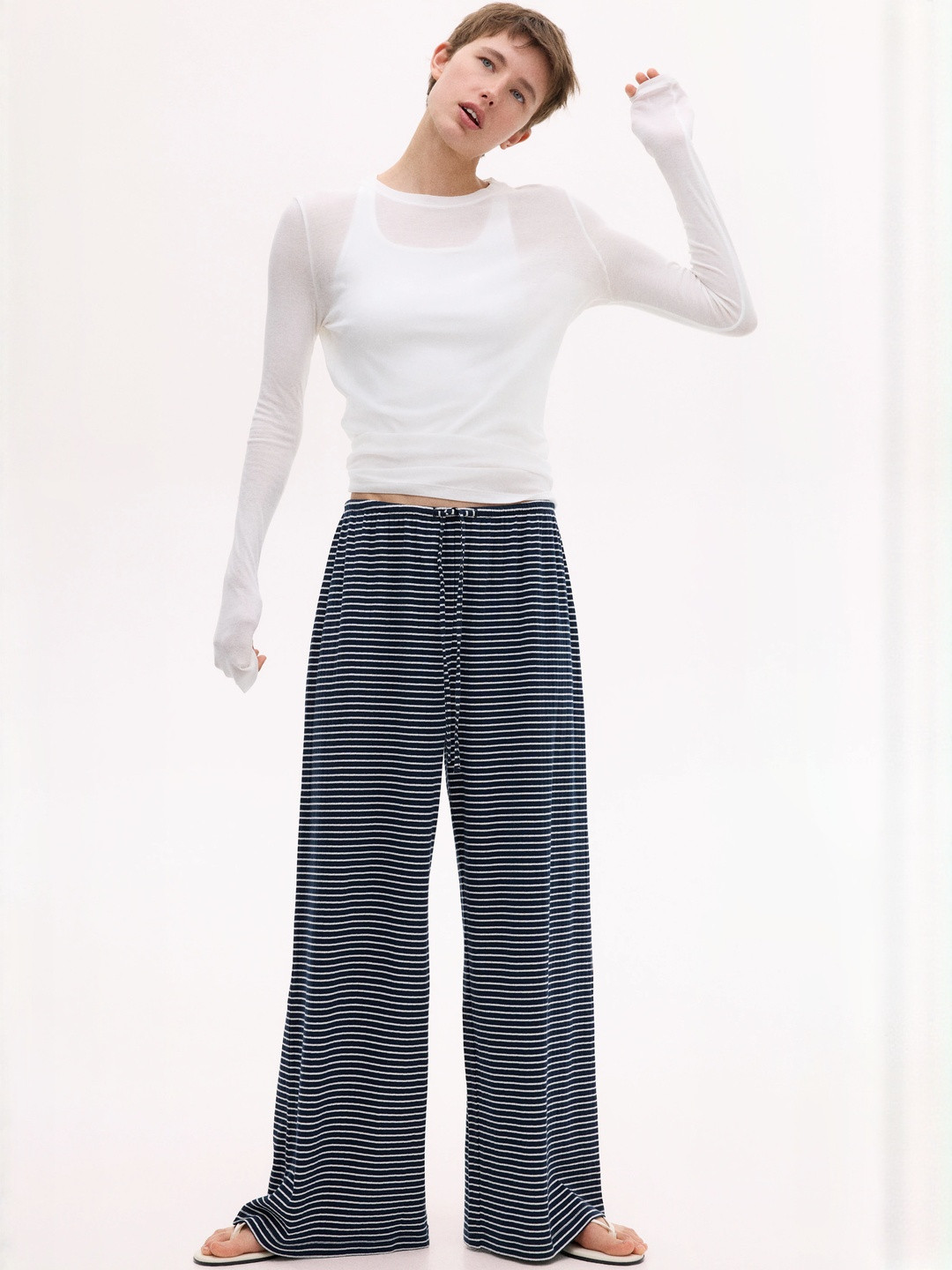 H&M Ribbed Drawstring Trousers