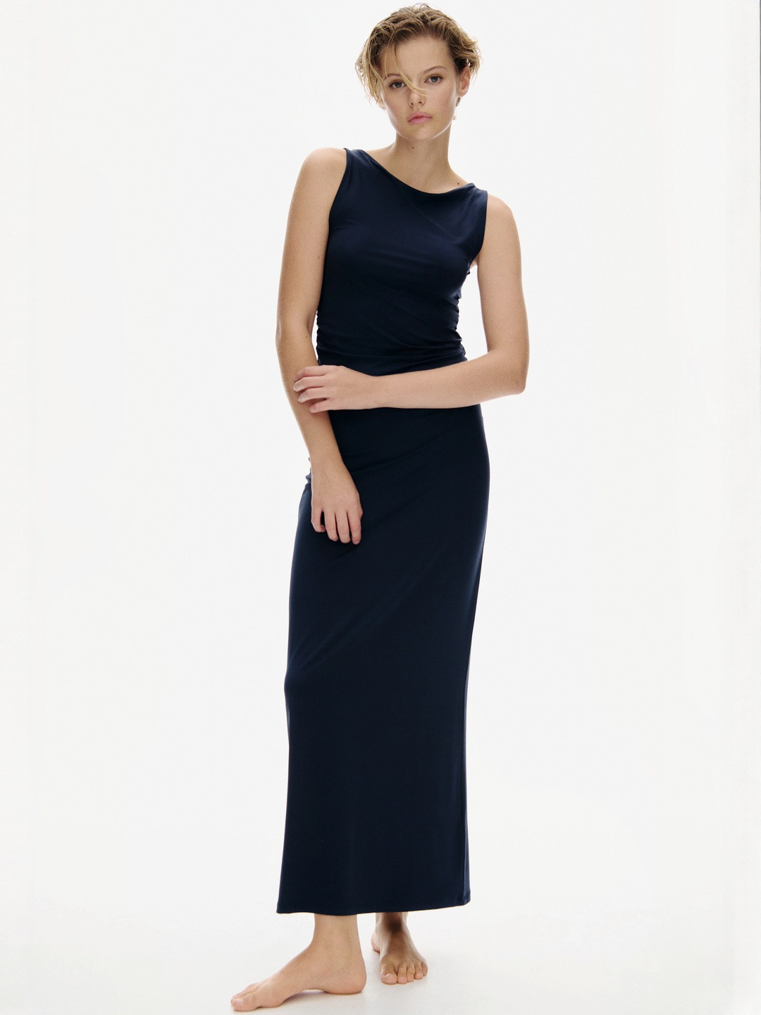 H&M Draped Bodycon Maxi Dress